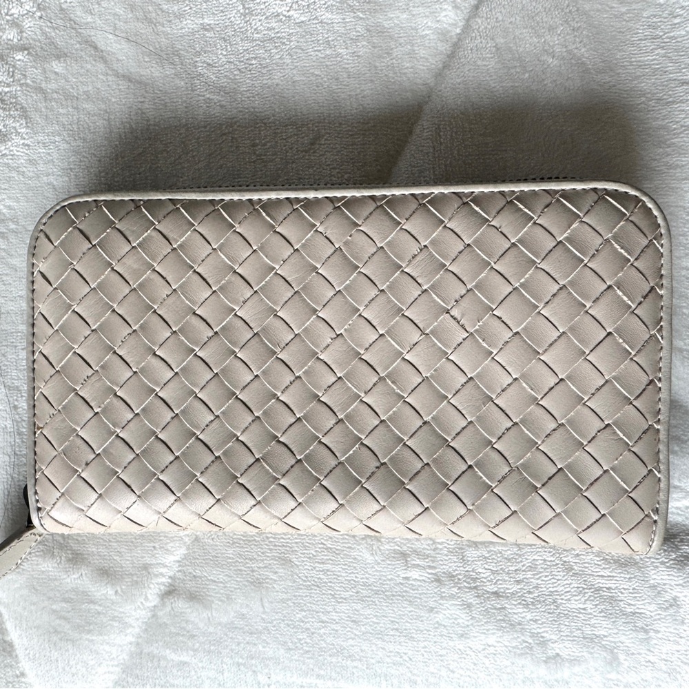 Bottega Veneta Intrecciato Woven Leather Long Wallet